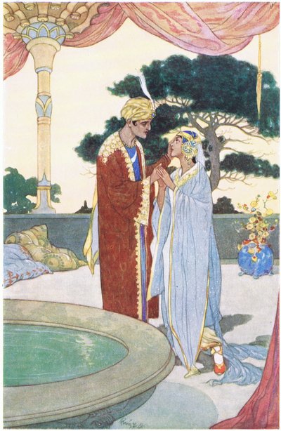 Noureddin and the beautiful slave, 1930s by René Bull