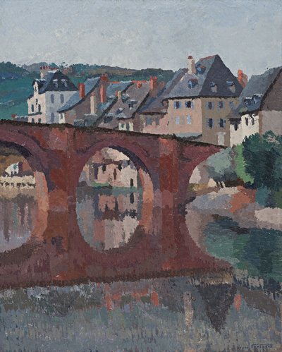 Reflection of the Bridge on the Lot at Espalion, Aveyron by René Fontayne