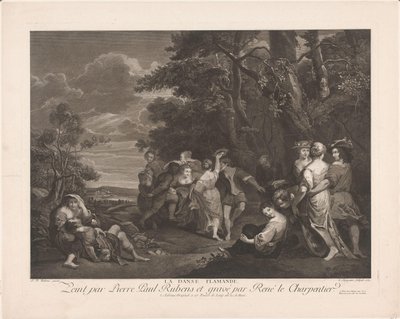 Landscape with Dancing Figures by René Jacques Le Charpentier