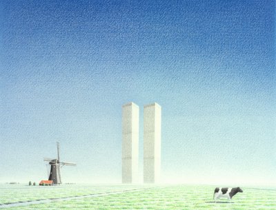 Twin Towers, 2001 by Rene Boin