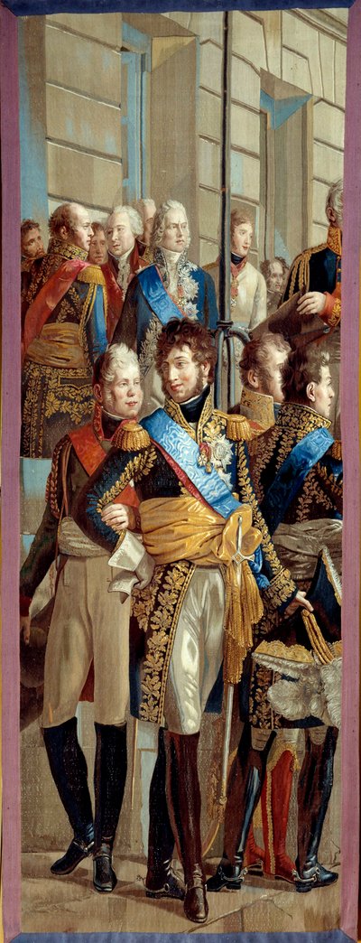 Interview of Napoleon I and Queen Louise of Prussia in Tilsit, 6/07/1807 (detail) by Rene Theodore Berthon
