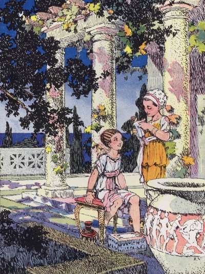 A Little Roman Girl in the Time of Julius Caesar by Rene Vincent