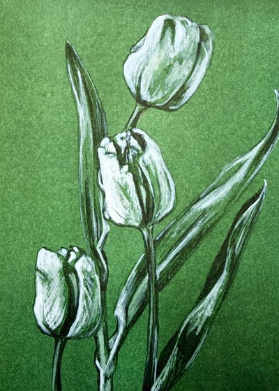 Fresh White Tulips by Renee Machan Cottagecore Artist