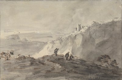 Three Figures in a Hilly Landscape with Ruins by Rev. William Gilpin