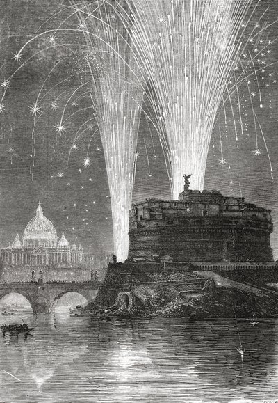 Illumination of St. Peters and Firework Display on the Castel Sant