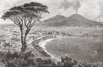 Naples and Mount Vesuvius, Italy in the Late 19th Century. From Italian Pictures by Rev. Samuel Manning, Published c.1890. by Reverend Samuel Manning