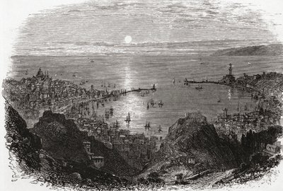 View of Genoa, Northern Italy in the Late 19th Century. From Italian Pictures by Rev. Samuel Manning, Published c.1890. by Reverend Samuel Manning