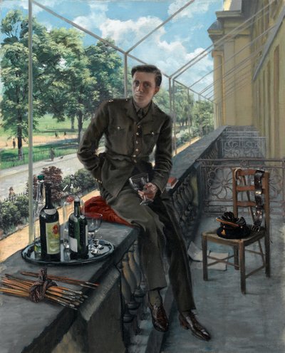 Rex Whistler’s self-portrait in Welsh Guards uniform, May 1940 by Rex Whistler