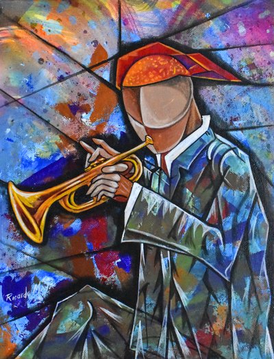 Abstract Jazz Musician by Ricardo Maya