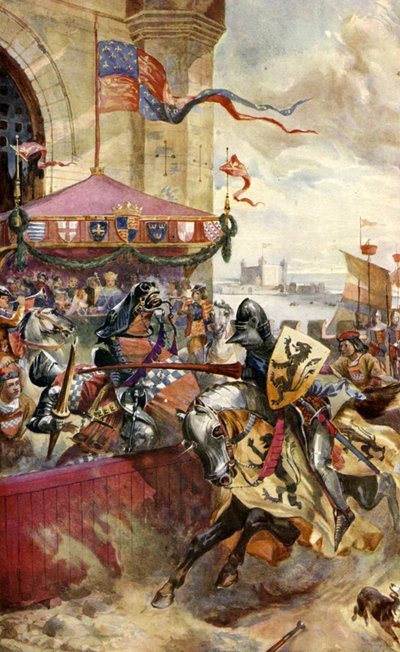 Joust held on London Bridge by Richard (after) Beavis
