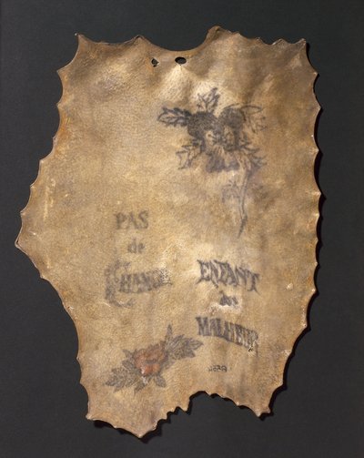 Human Skin Tattooed with Flowers and Inscriptions, French by John Pardon