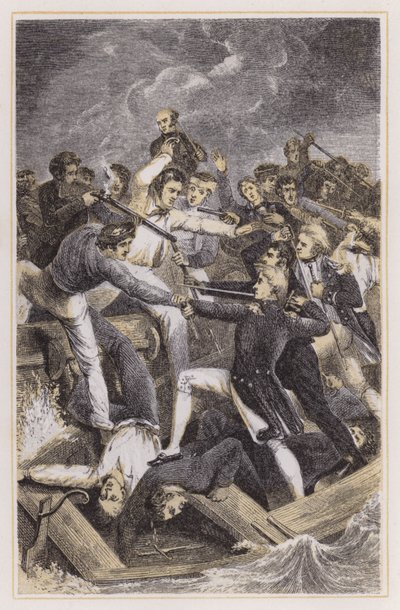 Conflict with a Spanish Launch by Richard (after) Westall