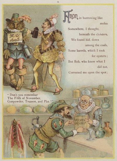 Page from Upstream by Richard Andre, Guy Fawkes and the Gunpowder Plot by Richard Andre