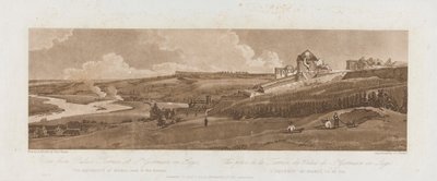View from Palace Terrace at St. Germain en Laye; The Aqueduct of Marli Seen in the Distance 1803; Plate 16 from Views in Paris, the Emanuel Volume Tracing of the Plate, B1981.25.2625 by Richard Banks Harraden