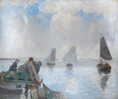 Shrimpers on the Lower Scheldt by Richard Baseleer