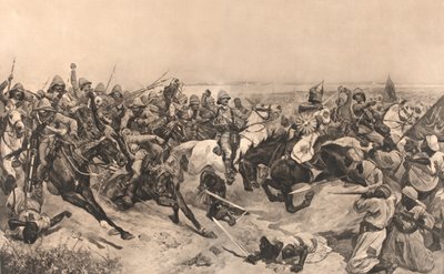 The Charge of the 21st Lancers at the Battle of Omdurman by Richard Caton (after) Woodville