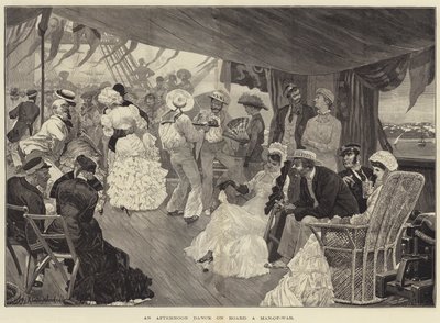 An Afternoon Dance on Board a Man-of-War by Richard Caton II (after) Woodville