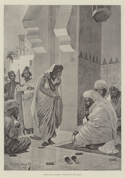 Slave Life in Morocco, appealing to the Judges by Richard Caton II (after) Woodville