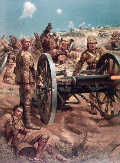The Last Shot at Colenso, Lieutenant Roberts earns his VC by Richard Caton II (after) Woodville