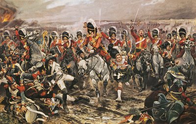 Charge of the Scots Greys at Waterloo by Richard Caton Woodville
