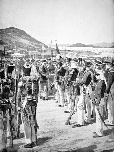 The Cession of Hong Kong to the British in 1841 by Richard Caton Woodville