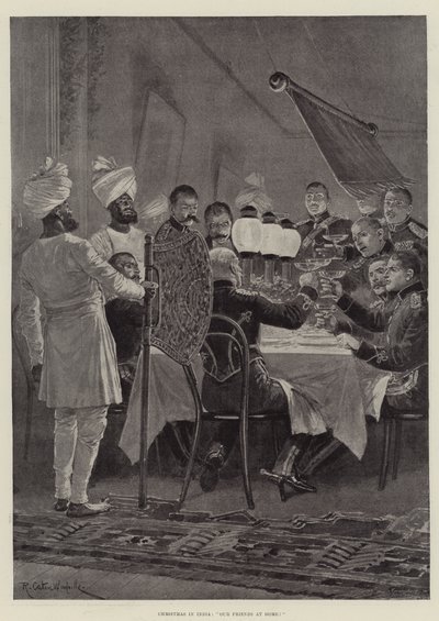 Christmas in India, Our Friends at Home! by Richard Caton Woodville junior