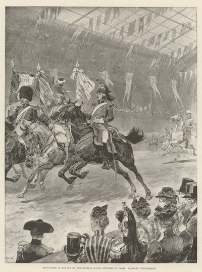 Festivities in Honour of the Russian Naval Officers in Paris, Military Tournament by Richard Caton Woodville junior