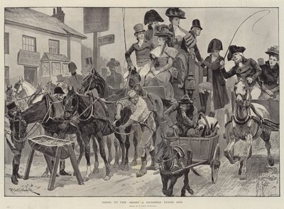 Going to the Derby a Hundred Years ago by Richard Caton Woodville junior