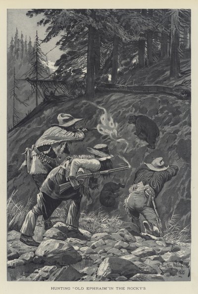Hunting Old Ephraim in the Rockies by Richard Caton Woodville junior