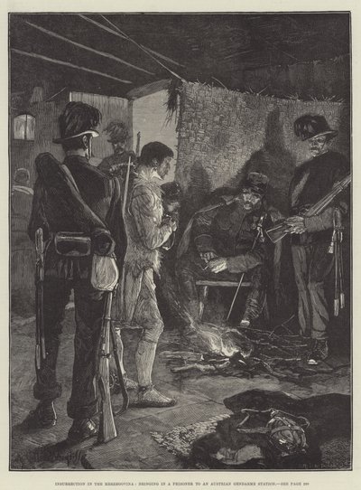 Insurrection in the Herzegovina, Bringing in a Prisoner to an Austrian Gendarme Station by Richard Caton Woodville junior