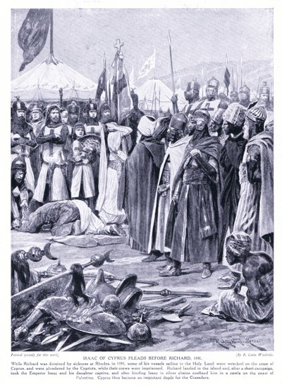Isaac of Cyprus Pleads Before Richard I AD1191 by Richard Caton Woodville junior