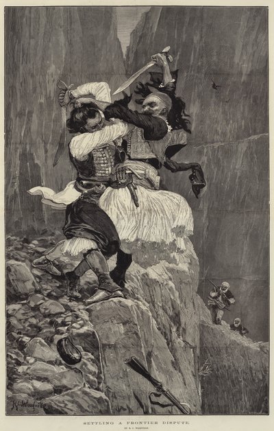 Settling a Frontier Dispute by Richard Caton Woodville junior