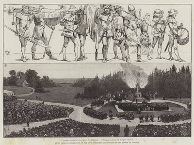Swiss National Celebration of the Five Hundredth Anniversary of the Battle of Sempach by Richard Caton Woodville junior