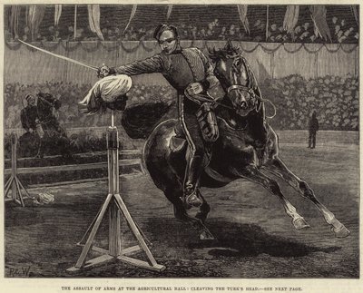 The Assault of Arms at the Agricultural Hall, cleaving the Turk