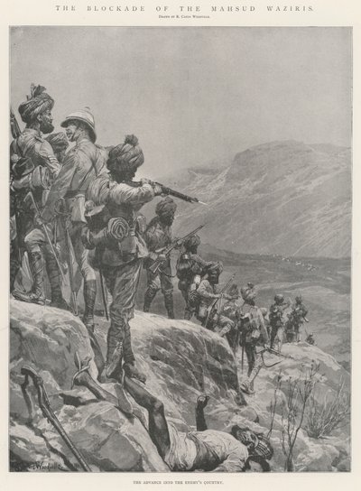 The Blockade of the Mahsud Waziris by Richard Caton Woodville junior