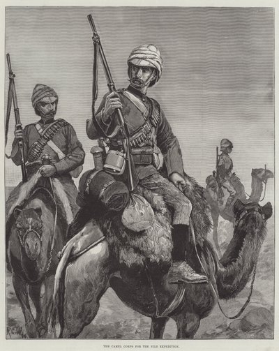 The Camel Corps for the Nile Expedition by Richard Caton Woodville junior
