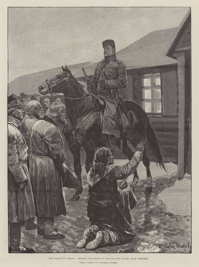 The Famine in Russia, begging for Bread at the Mayor