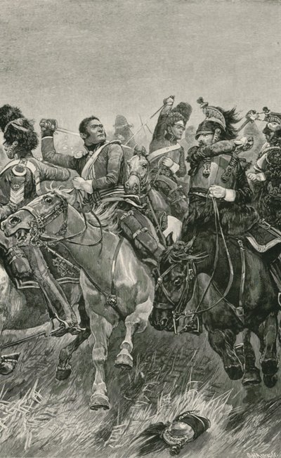 The Gallant Charge of the Scots Greys at the Battle of Waterloo by Richard Caton Woodville junior