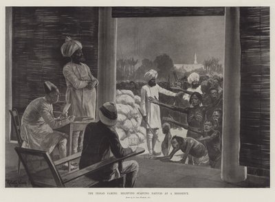 The Indian Famine, relieving Starving Natives at a Residency by Richard Caton Woodville junior