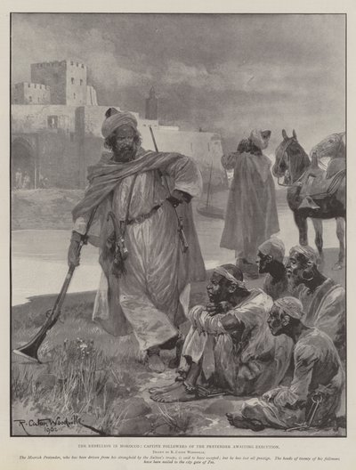 The Rebellion in Morocco, Captive Followers of the Pretender Awaiting Execution by Richard Caton Woodville junior