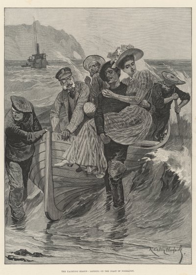 The Yachting Season, landing on the Coast of Normandy by Richard Caton Woodville junior
