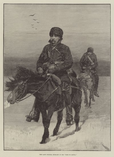 The Late Colonel Burnaby in His Ride to Khiva by Richard Caton Woodville junior