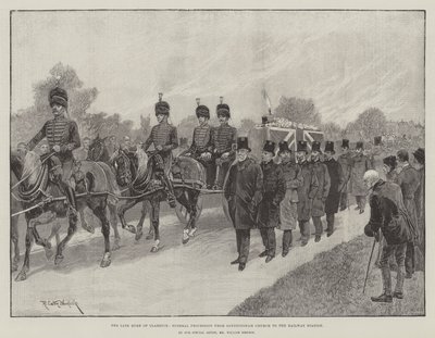 The Late Duke of Clarence, Funeral Procession from Sandringham Church to the Railway Station by Richard Caton Woodville junior