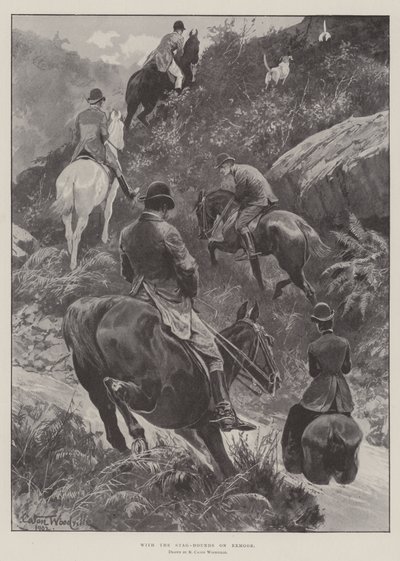 With the Stag-Hounds on Exmoor by Richard Caton Woodville junior