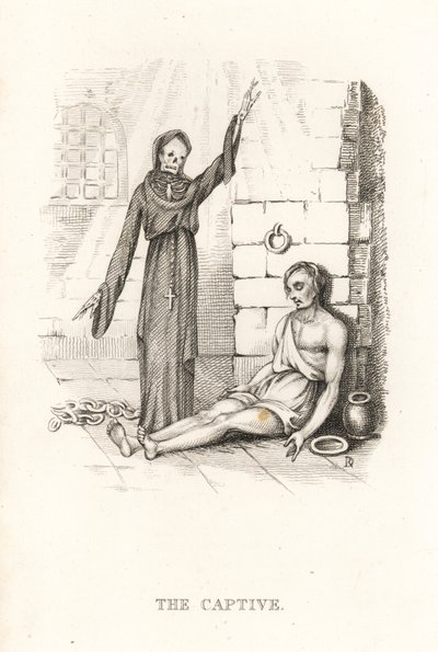 The Skeleton of Death and the Captive (engraving) by Richard Dagley