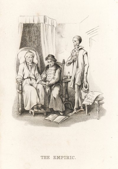 The Skeleton of Death and the Quack Doctor (engraving) by Richard Dagley