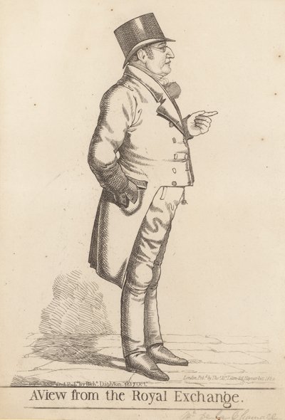 Lee La Chamette (f.1817); A View from the Royal Exchange, 1817 by Richard Dighton