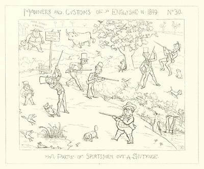 A party of sportsmen out shooting (1849) by Richard Doyle