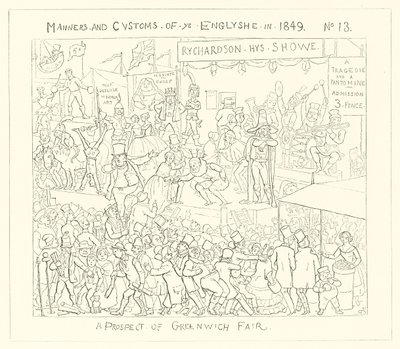 A prospect of Greenwich Fair (1849) by Richard Doyle