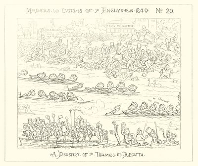 A prospect of the Thames Regatta (1849) by Richard Doyle